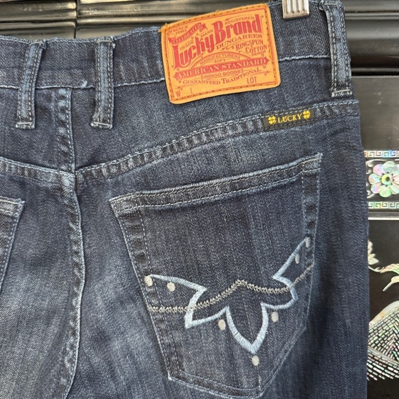 Lucky Brand Easy Rider Bootcut Jeans 2/26 Embroidered Pockets - Picture 3 of 8